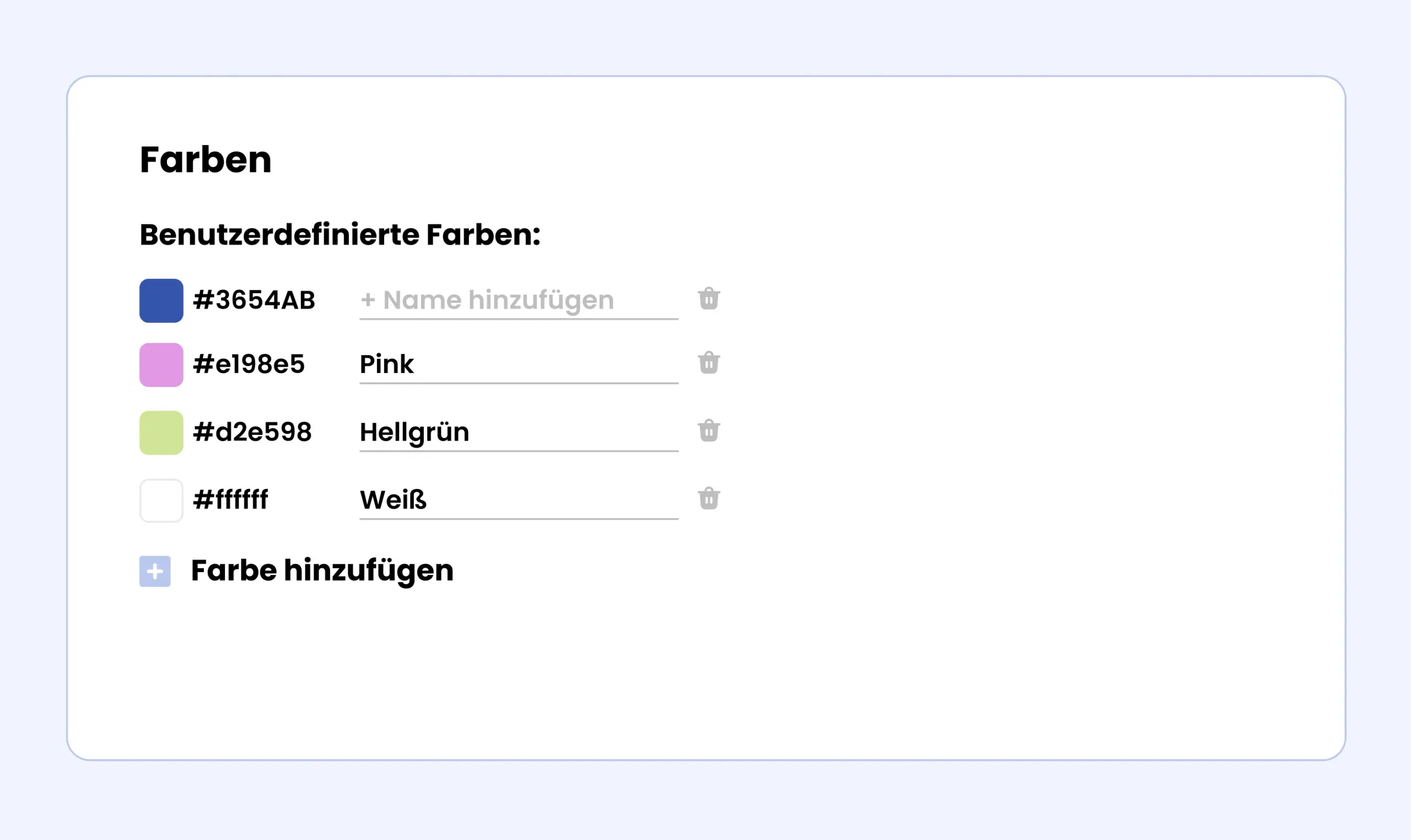 StripeMe - Farbauswahl