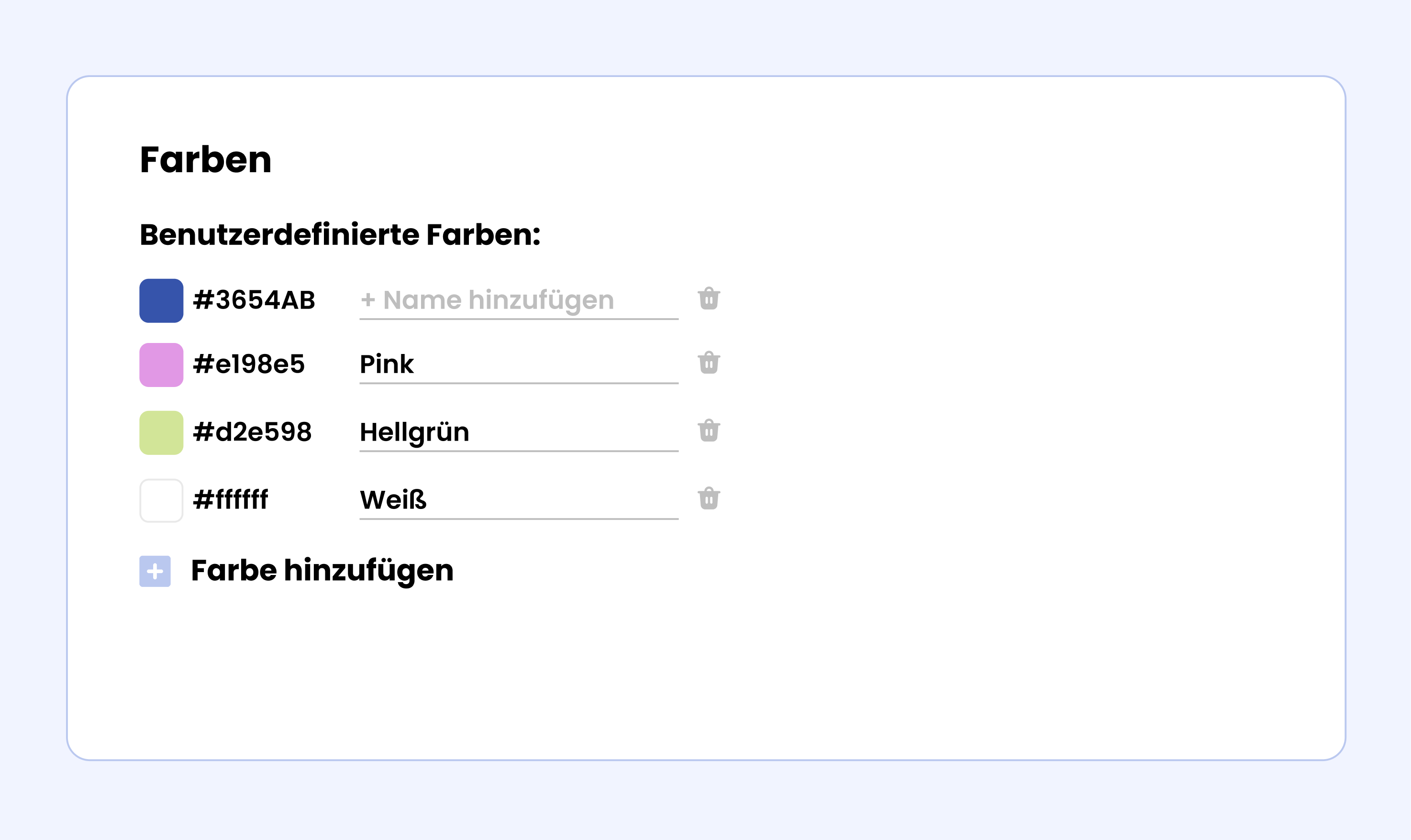StripeMe - Farbauswahl