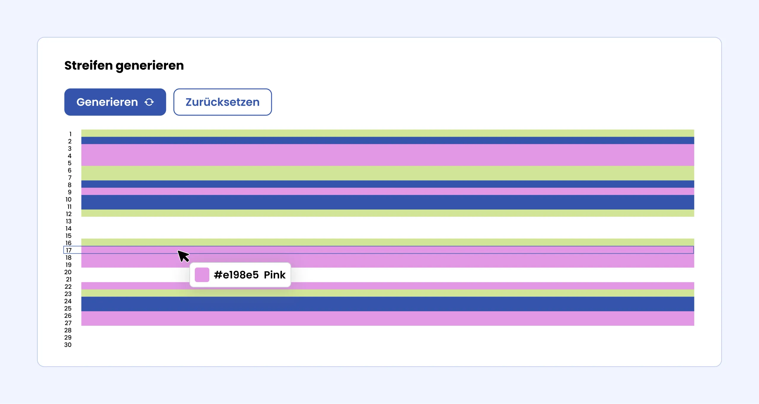 StripeMe - Mustergenerierung