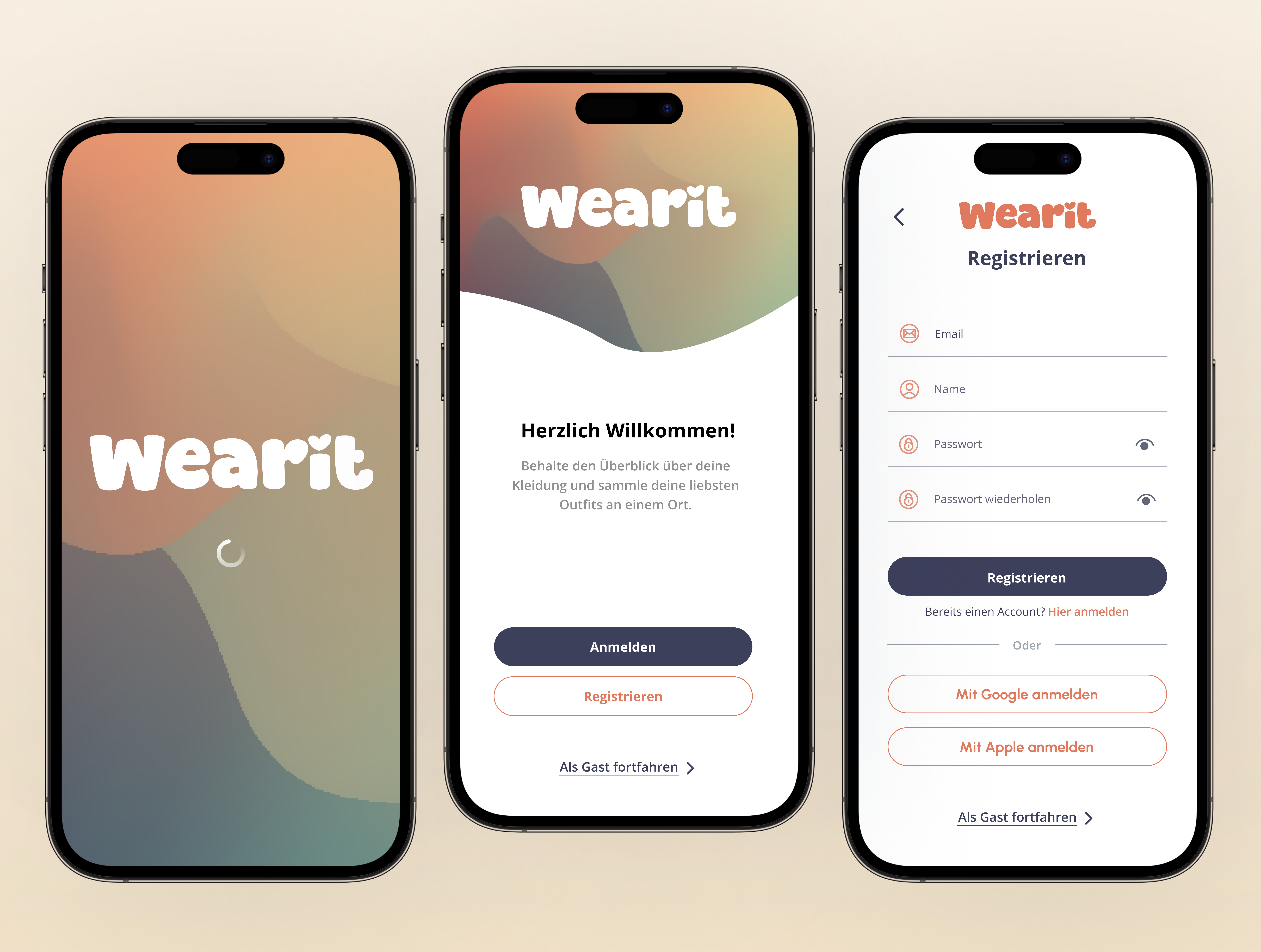 Wearit - Authentifizierung