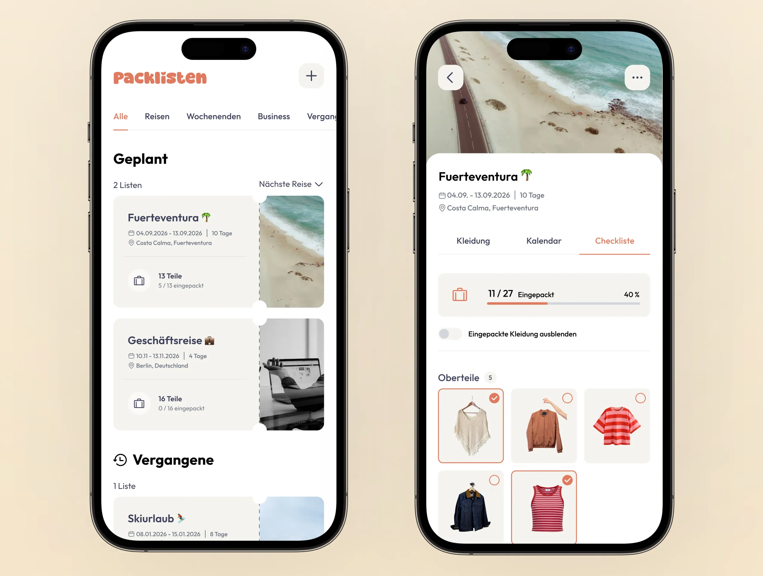 Wearit - Packliste
