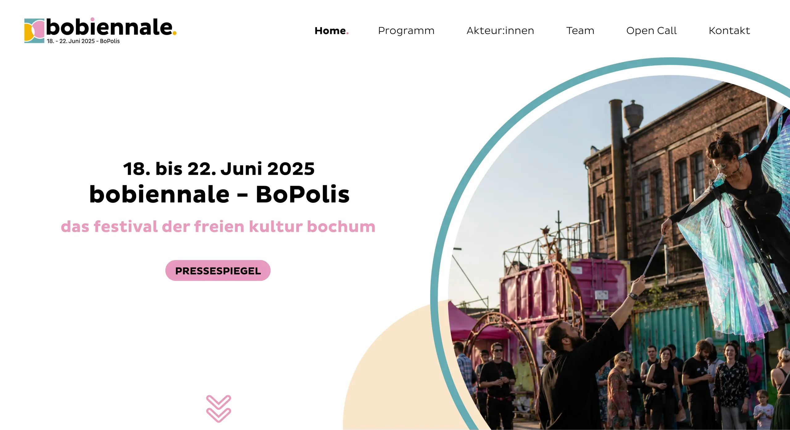 bobiennale - Landingpage